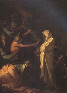 Salvator Rosa The Spirit of Samuel Called up before Saul by the Witch of Endor (mk05) oil painting image